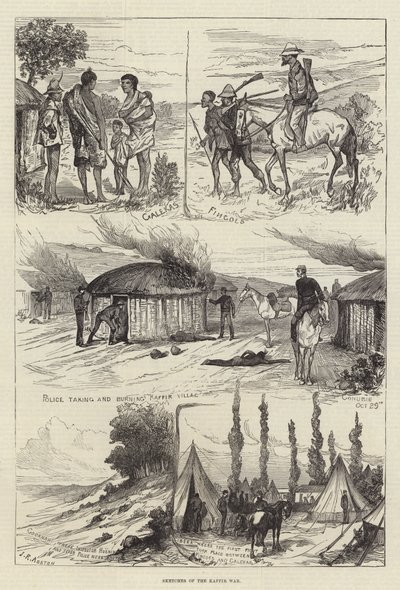 Croquis de la guerre des Kaffirs - Julian Rossi Ashton